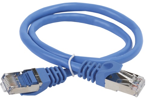 ITK Коммутационный шнур (патч-корд) кат.5E FTP LSZH 0,5м синий | код PC03-C5EFL-05M | IEK